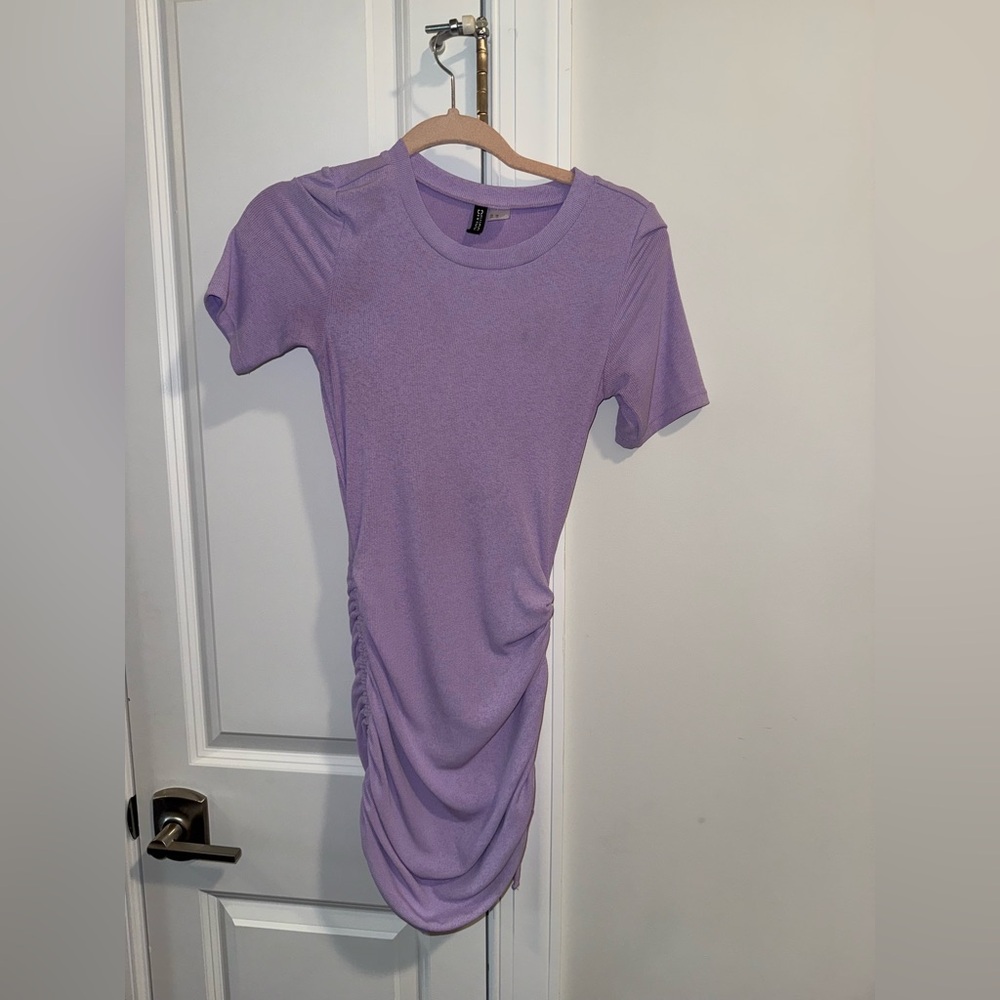 Divided Lavender Mini Dress